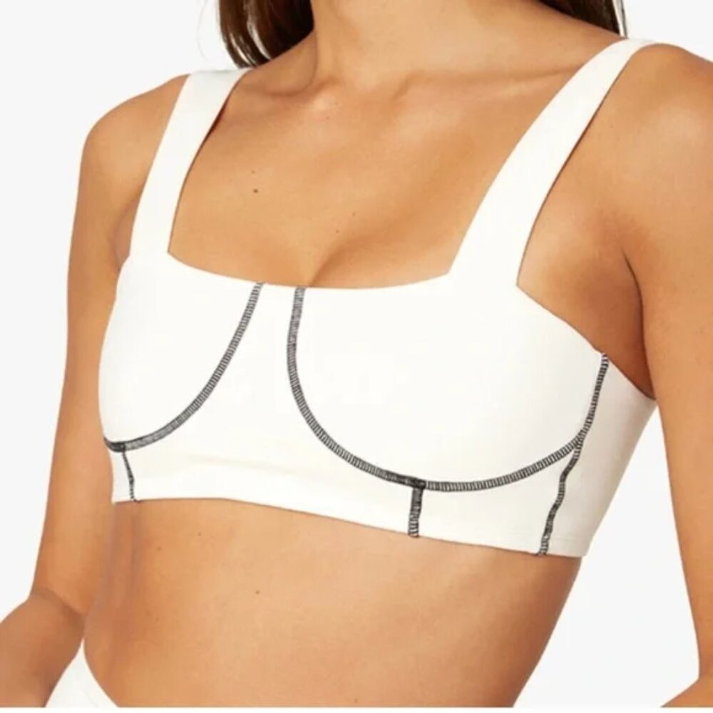 WeWoreWhat Corset Top Off White Black Size M - Picture 2 of 7